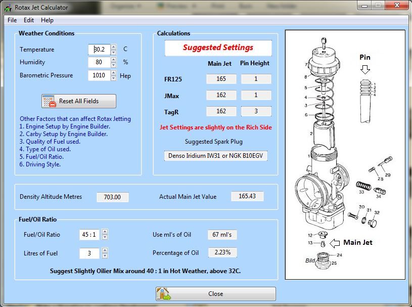 carburetor jetting software download